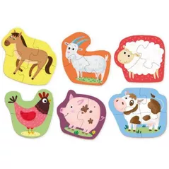 Puzzle Dodo 300152 Puzzle 6in1: Animale domestice