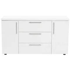 Комод Mashtab S12312 Madrid 3 sertare Alb Dublă (1200x430x800)
