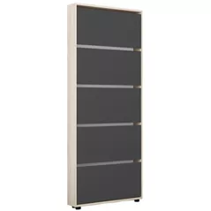 Полка для обуви Mobildor-Lux Leo Slim 70x16x203H cm Sonoma/Anthracite