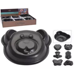 Formă de copt Cucina 44914 Форма для выпечки 80ml 11x11сm, антипригарная, 6видов