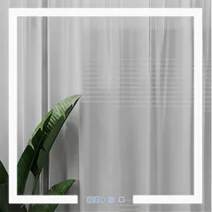 Oglindă baie Bayro Otto 800x800 LED touch c подогревом, часами и термометром