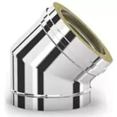 Coș de fum miscellaneous Cot inox izolat 45° d.180-230