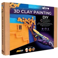 Набор для творчества Okto 10064 Tablou 3D cu plastilină aerată Air Clay 30x30сm: După-amiază Aurie