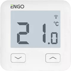 Termostat de cameră ENGO Controls E10-MBUSW, Wi-Fi, cu MODBUS, încorporat, white