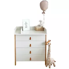 Комод-пеленатор Ingvart 90017041-2 Scandi Alb/Natural