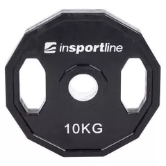 Ganteră inSPORTline 3578 Disc metal cauciuc d=50 mm 10 kg 15898 cu maner