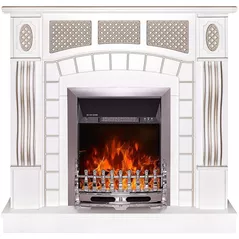 Камин электрический ArtFlame Amsterdam white & Gala silver