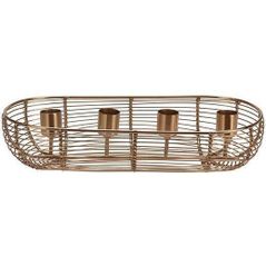 Свеча Holland 48291 Gold Подсвечник металлический на 4 свечи 28x12x6cm
