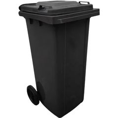 Урна для мусора Hydro S Tomberon 120 L negru, CH, HDPE, cu roti si capac 8001259