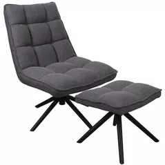 Fotoliu Deco Spello stofa OTE Dark Grey