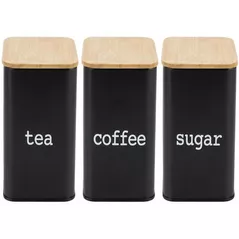 Контейнер для хранения пищи Florina 5Z6593 Set 3 containere metal/bambo, 3x1.4L