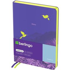 Carnet Berlingo RL371584 Agenda nedatata Flower A5, 136 foi, violet