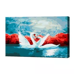 Картина по номерам Art Gallery CX4440 20x30cm Lebede indragostite