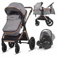Детская коляска Coccolle Melora Moonlit Grey, 3in1 cu landou transformabil