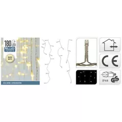 Гирлянда Promstore 11051 Огни новогодние Сосульки 180LED т-бел, 6x0.5m, пр кабель
