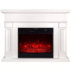 Șemineu electric ArtFlame Riga & Mirabela, 1020x1360x330 mm, Alb