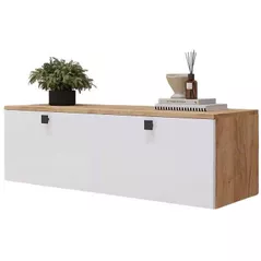 Тумба напольная для TV Mobildor-Lux ZEN (140x35x38H cm) Sonoma/Alb