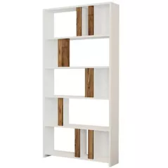 Raft de birou Trendy Lima, Alb, Nuc 90x180x20cm, raft de carti