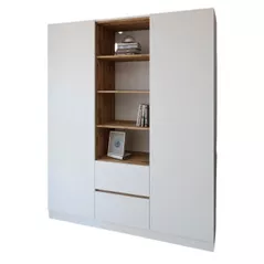 Шкаф Smartex (15851) N14 180cm Alb+St.Inchis