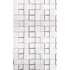 Perdea de duș Bisk 06894 MALTA 2 negru/alb, 180x200