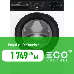 Mașină de spălat frontală Beko BM3WFU37213WBPB