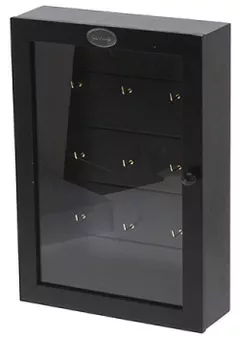 Короб для хранения Promstore 26579 pentru chei cu balamale 19x6x27cm, neagra