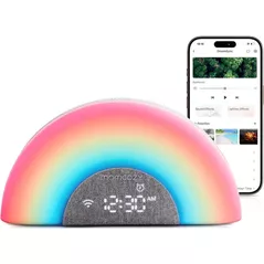 Lampă de veghe Momcozy WN010-WG12BA-A Lampa de veghe cu sunete Rainbow Grey