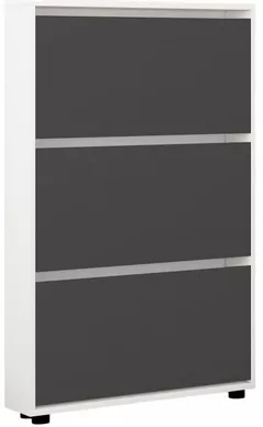 Полка для обуви Mobildor-Lux Leo Slim 50x16x125H cm White/Anthracite