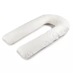 Textile de casă PernaMea Fata de Perna pt gravide forma-U, Bulina Ivory (PM.101702/7)