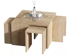 Журнальный столик Trendy Ortanca, Stejar Safir 60x60x37cm, set