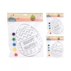 Набор для творчества Promstore 46224 Набор креативный Яйцо + краски,кисть 20x15cm