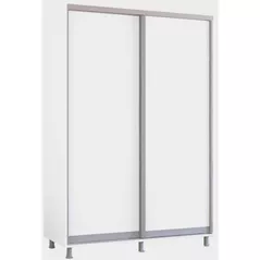 Шкаф Mobildor-Lux Раздвижные двери Aron-P из ДСП (150x60x220H см) Бриллиантовый белый