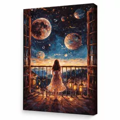 Картина по номерам Ideyka KHO5138 40x50cm Eco, Noapte visatoare