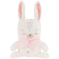 Set de perne si plapume Kikka Boo 31103020110 Paturica 3D brodata Rabbits in Love