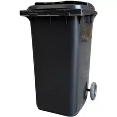 Coș de gunoi Hydro S Tomberon din plastic cu roti din cauciuc, 240 L, negru, 8001247