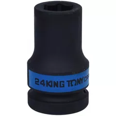 Набор головок, бит, насадок King Tony 843524M головка торцевая ударная глубокая 1" 24мм