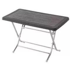 Masă Hydro S Masă din plastic cu picioare din metal, 114x63x74, Maro