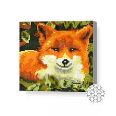 Картина по номерам Art Gallery BJ713 Mozaic cu diamante 20x20cm Vulpea roscata