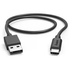 Кабель для моб. устройства Hama 201705 Charging Cable, USB-A - USB-C, 0.5 m, black