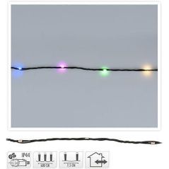 Ghirlandă Promstore 45880 Огни новогодние Нить 80LED разноцвет, 6m, зел кабель