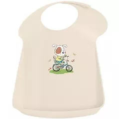 Слюнявчики Бытпласт 45670 Нагрудник детский Пластишка 35x25x5cm бежевый