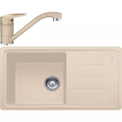 Мойка кухонная со смесителем Franke 114.0491.716 BSG 611-78 S + Novara Plus Avena