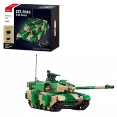 Конструктор Sluban B7071 Tanc ZTZ-99AS, cu telecomandă, 950elem