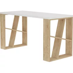 Офисный стол Trendy Miere, alb, stejar 140x75x60cm