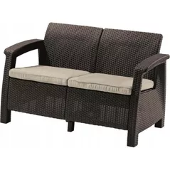 Mobilier pentru grădină Keter Corfu II Love Seat Brown/Oat (258946)