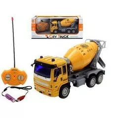 Jucărie cu telecomandă Promstore 44034 Цементовоз City truck 1:30 Р/У с аккумулятором