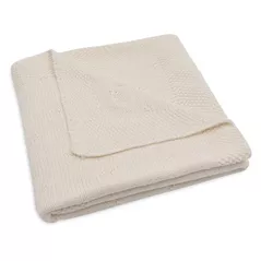 Lenjerie de pat pentru copii Jollein 516-511-68030 Paturica Cosy Knit Ivory, 75x100cm