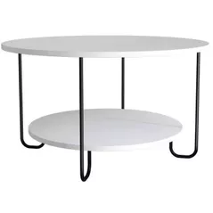 Măsuţă cafea Trendy Corro, alba 80x45x80cm