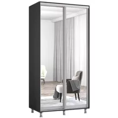 Шкаф Mobildor-Lux Арон с раздвижными зеркальными дверцами (120x60x230H см) Антрацит