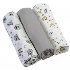 Аксессуар для пеленания BabyOno 348/01 Scutece MUSLINA super moale 3 buc.
